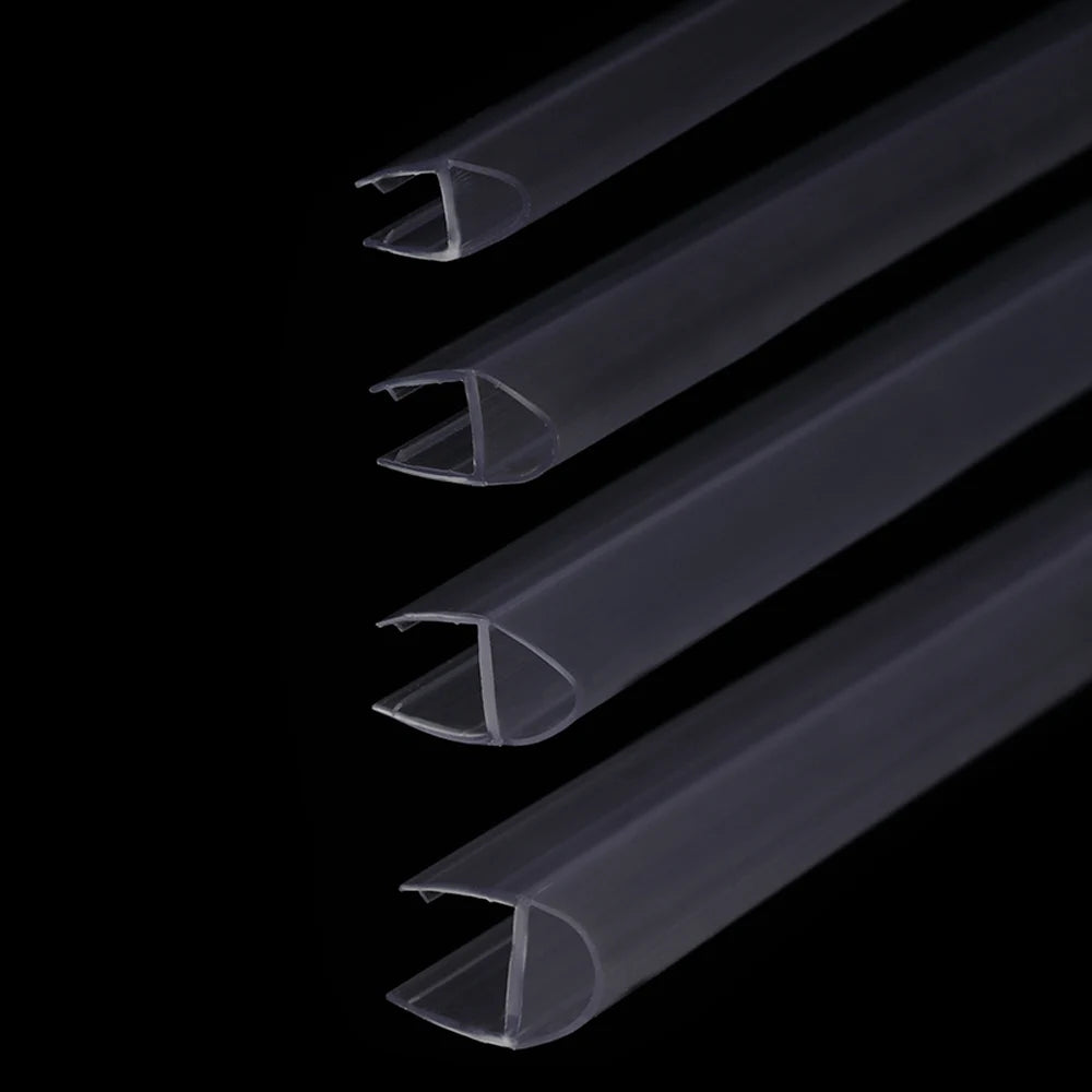 Transparent Seal Strip Bath Shower Screen Door 4 to 12mm Seal Gap Window Door Weatherstrip Sealing Strips Household Accessories Oasis Select