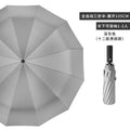 Automatic 12 bone windproof automatic umbrella men's business solid folding umbrella Oasis Select Gray
