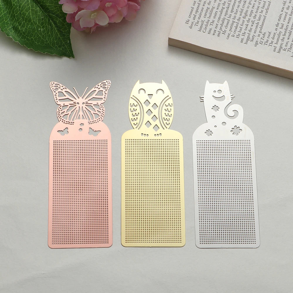 DIY Craft Cross Stitch Bookmark Butterfly Owl Stich Metal Silver Golden Needlework Embroidery Crafts Counted Cross-Stitching Oasis Select