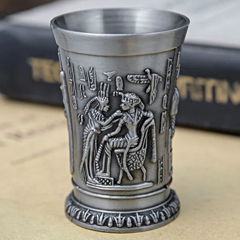 Ancient Egypt Retro Metal Wine Glass – Aluminum Alloy Goblet Decorative Wine Goblet Oasis Select