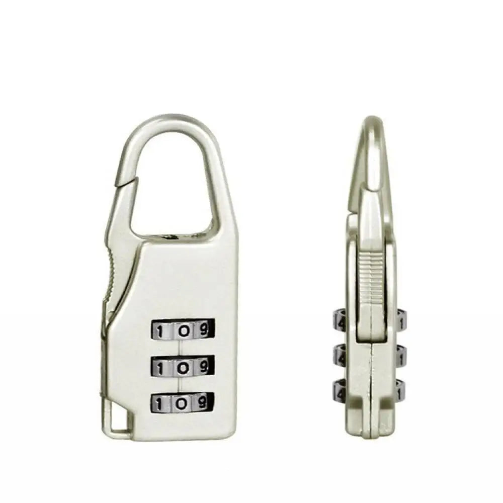 2023 Mini 3 Digit Dial Resettable Combination Travel Luggage Suitcase Lock Padlock Backpack password lock contraseña Oasis Select White