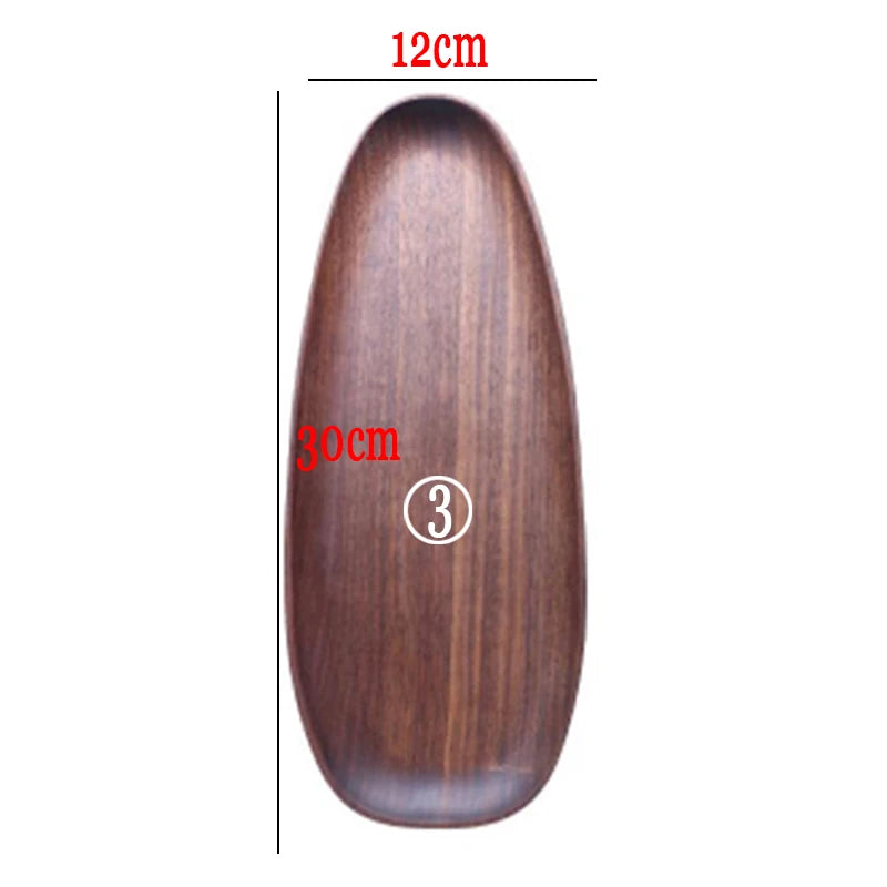 Irregular Oval Acacia Wood Serving Tray – Fruit & Dessert Plate Wood Serving Tray Oasis Select 3