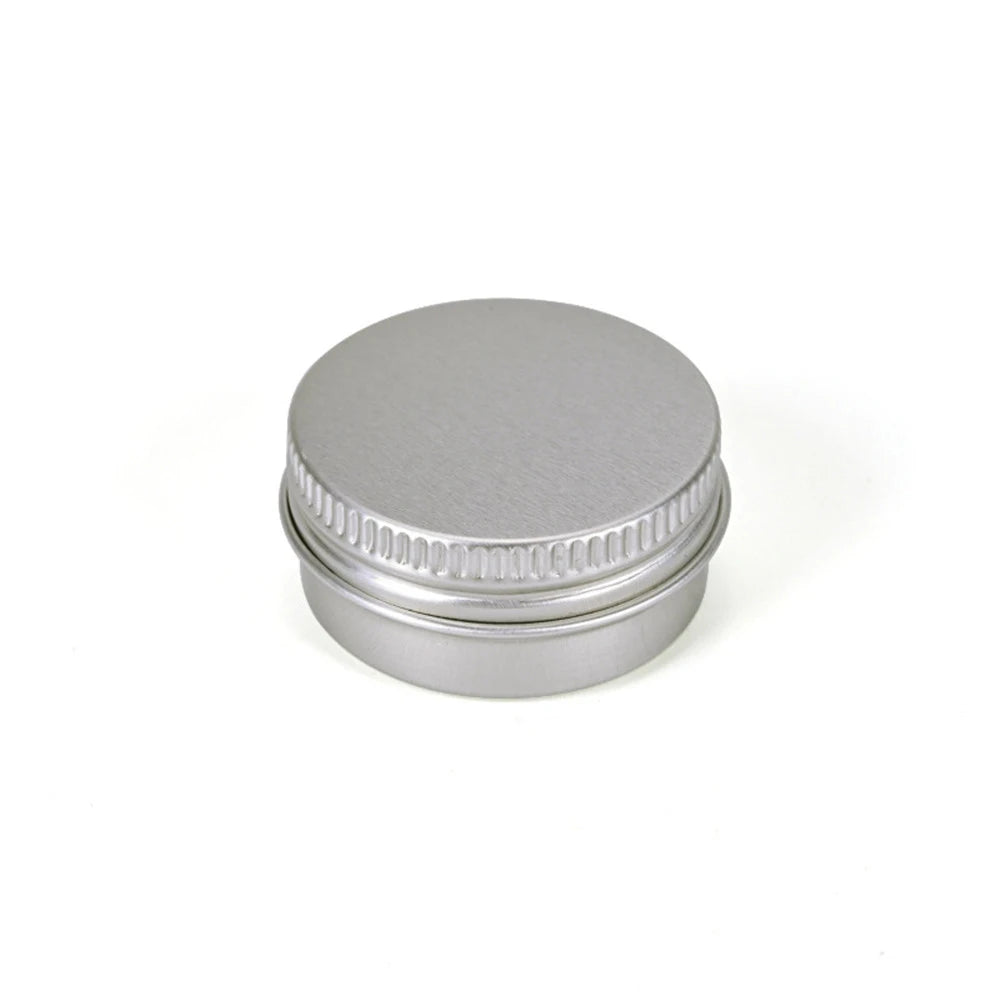 5ml-250ml Cosmetic Aluminum Cans Aluminum Boxes Silver Aluminum Tins Cans Screw Top Round Candle Spice Tins Cans Lid Containers Oasis Select