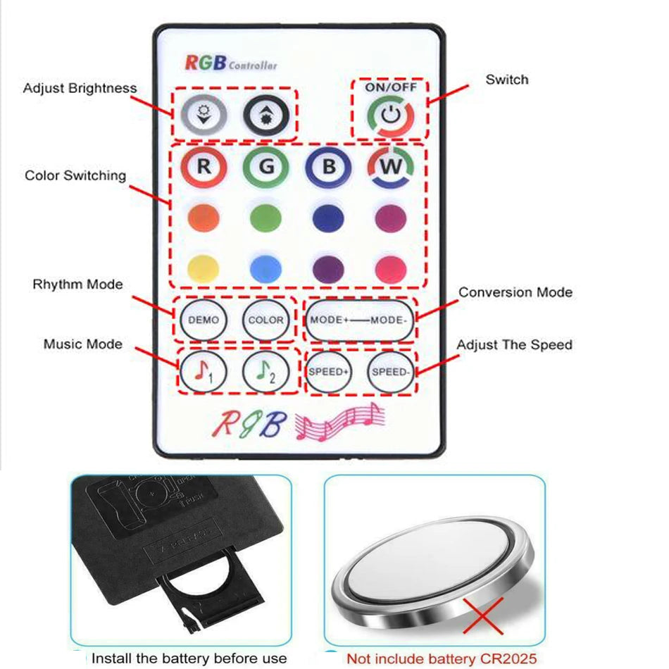 DC 5V TV LED Backlight USB 5050 30LED/M RGB LED Strip Light Remote Kit 5V Music light 1m-5m Oasis Select