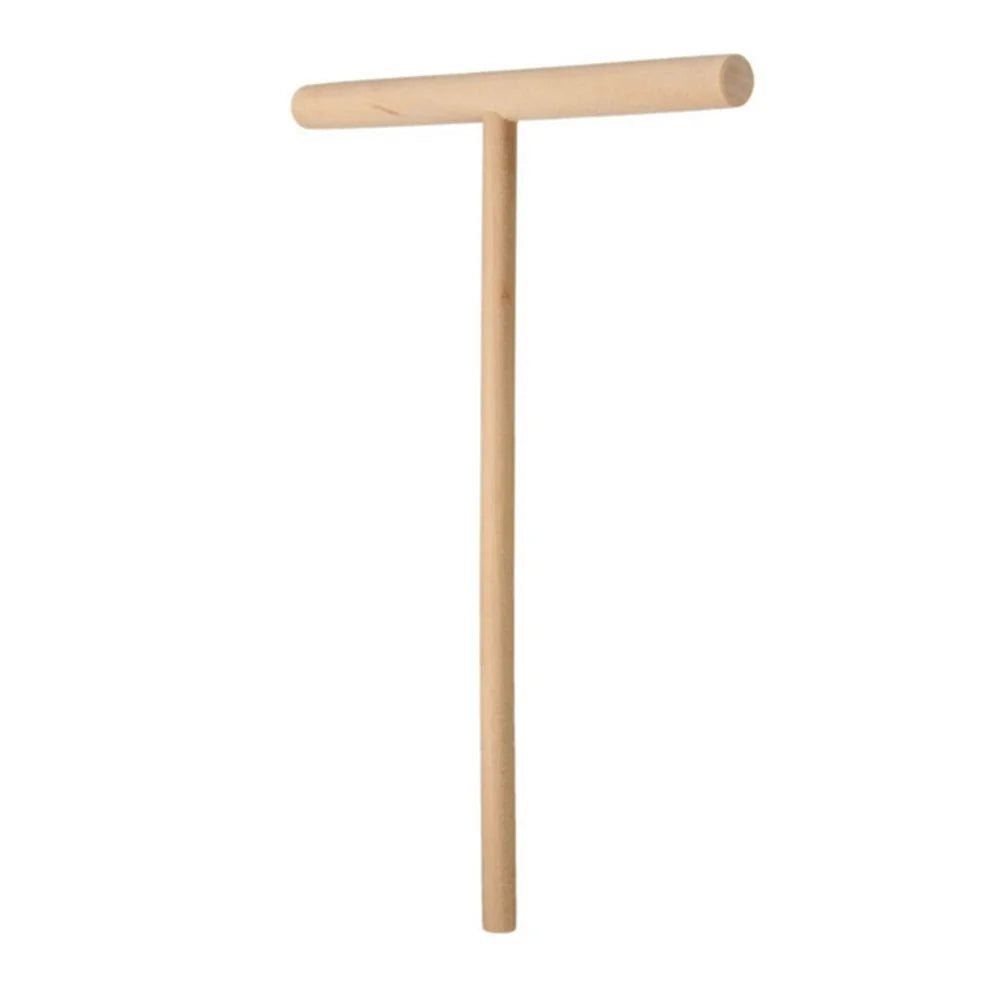 1Set Wooden T Letter Kitchen Tool Stick Smooth Pancake Maker Egg Cooker Pan Flip Nonstick Baking Home Kitchen Accessories Oasis Select