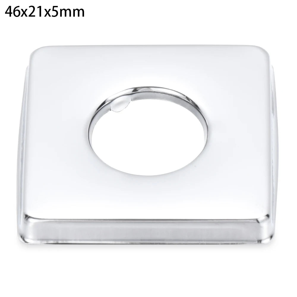 1PC Self-Adhesive Stainless Steel Faucet Decorative Cover Shower Chrome Finish Water Pipe Wall Covers Bathroom Accessories Oasis Select 46x21x5mm
