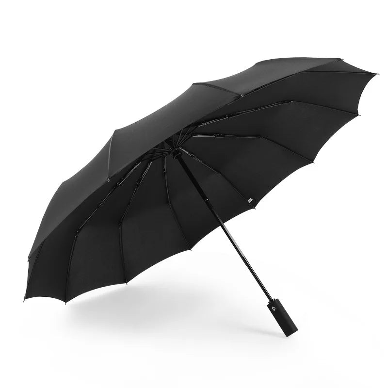 Automatic 12 bone windproof automatic umbrella men's business solid folding umbrella Oasis Select