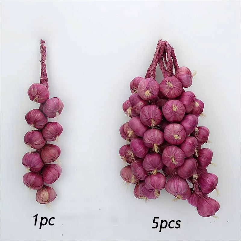 Artificial Simulation Food Vegetables Fake Chili Pepper Fruits Grapes Photography Props For Home Decoration Christmas Wall Decor Oasis Select Purple garlic