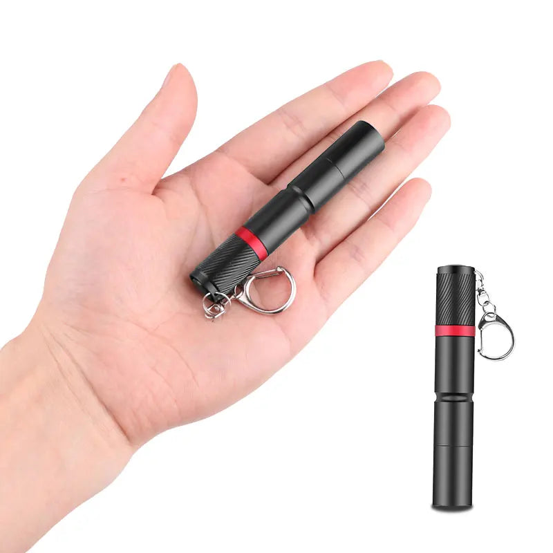 8000LM Portable Pen Light Keychain Mini Flashlight Pocket LED Torch Pen Clip LED Flashlight Hand Light Use AAA Battery Oasis Select Short Style