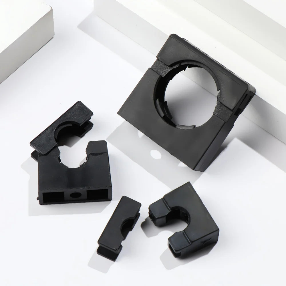 5Pcs 10-28mm PVC Pipe Clamps Wire Cable Fixing Holder Organizer Water Pipe Support Bellows Hose Hoop Buckle Electrical Fittings Oasis Select