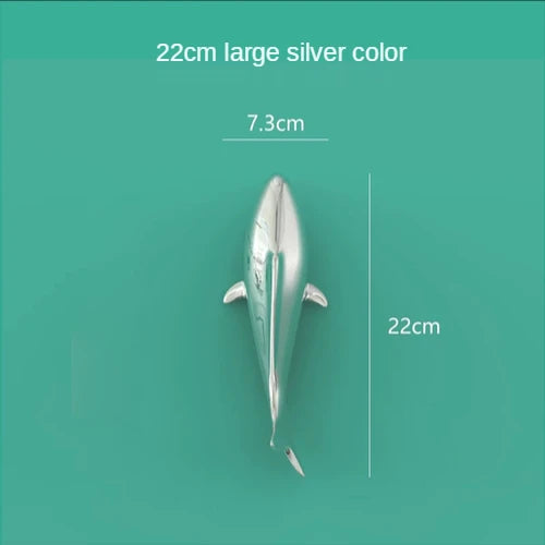 European electroplating fish 3D three-dimensional wall decoration living room dining room background wall decoration room decor Oasis Select Large silver fish
