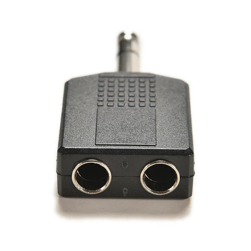 6.35mm 1/4" Y Splitter Male to Dual Female Stereo Audio Adapter