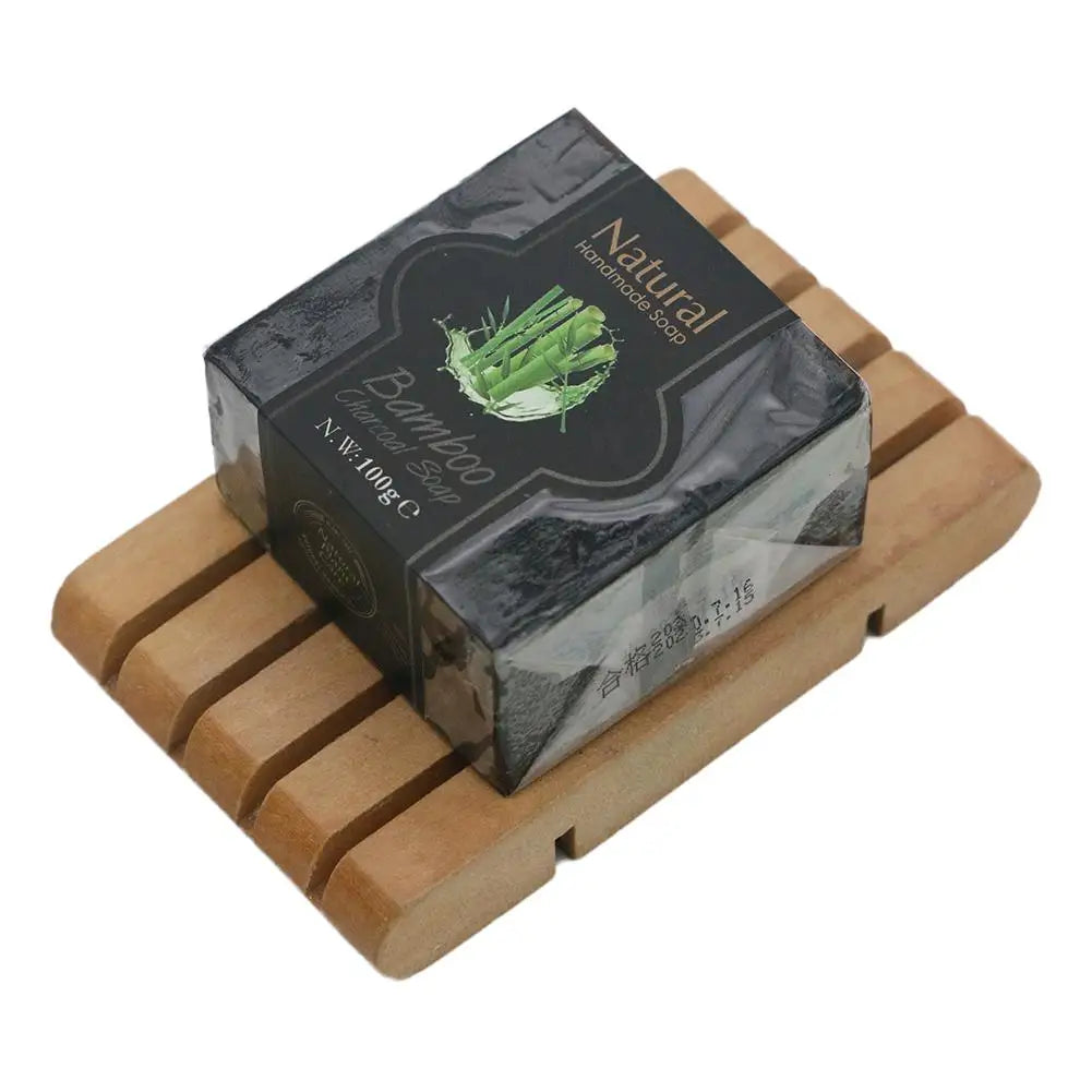 Natural Handmade Soap Bamboo Charcoal Oil Control Facial Cleaning Soap Chamomile Volcanic mud Hydrating Exfoliating Bath Soap Oasis Select