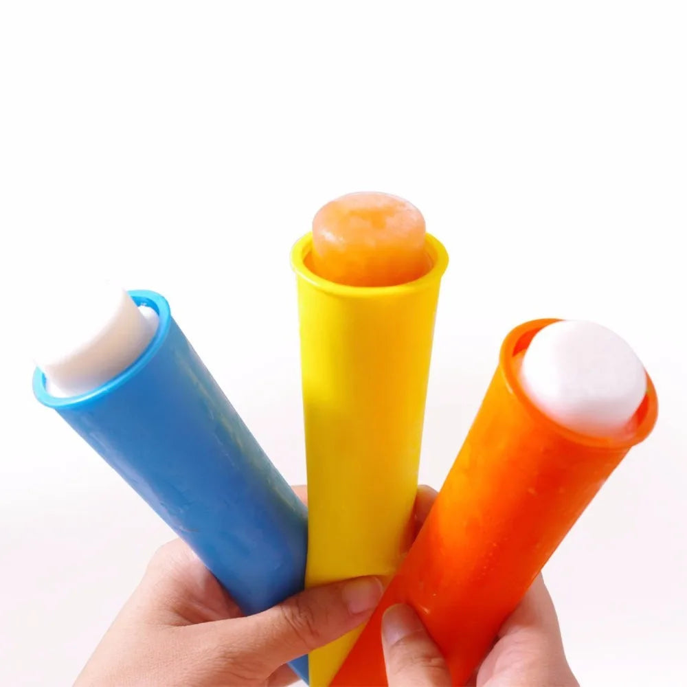 5pc/lot Summer Popsicle Maker Lolly Mould Kitchen DIY Random Color Food-Grade Silicone Frozen Ice Cream Pop Mold Oasis Select
