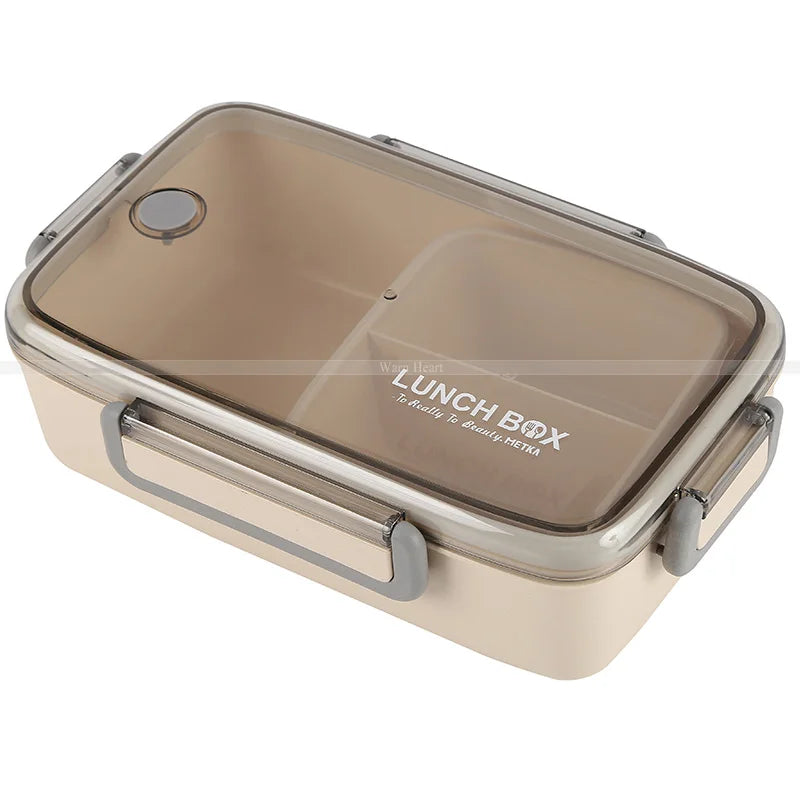 Bamboo Fiber Bento Lunch Box – BPA Free, Microwavable, Leakproof Bento Lunch Box Oasis Select Brown 23cmx15cmx7cm