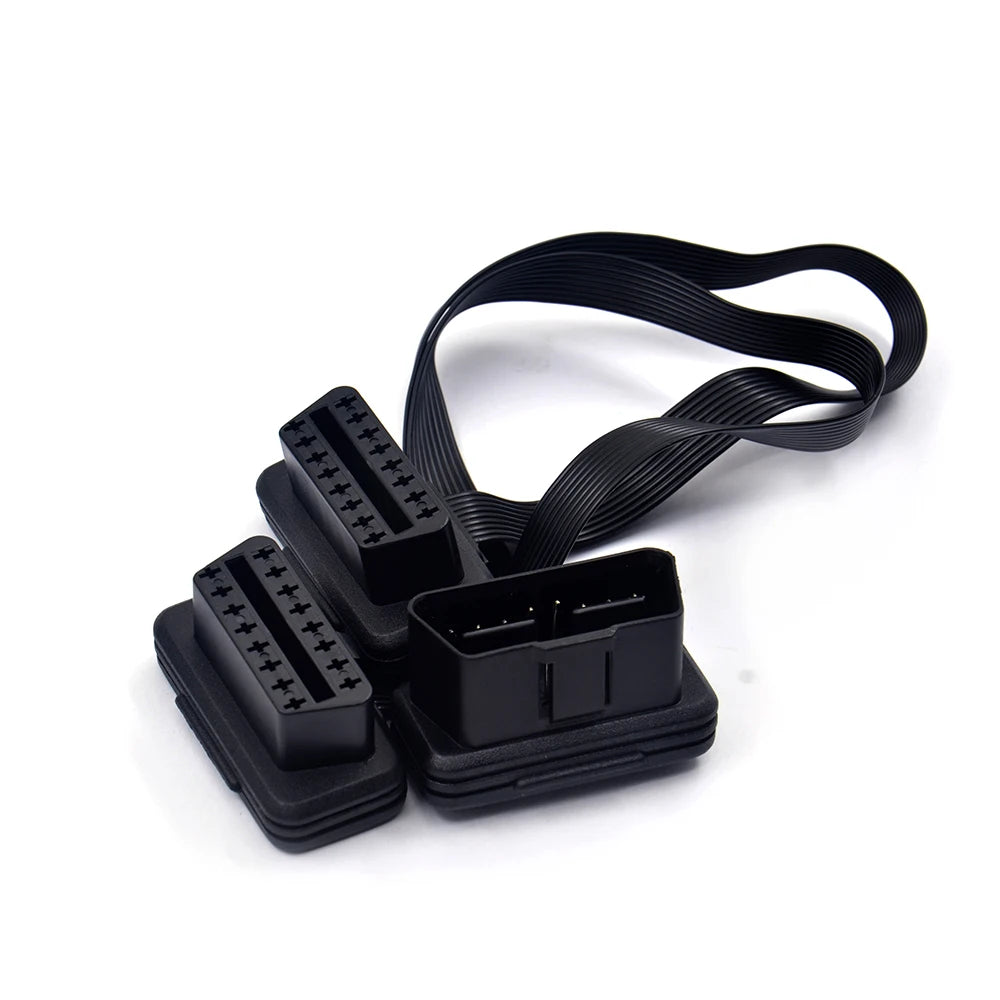 OBD2 Y Splitter Extension Cable 16 Pin Male to Dual Female 30cm OBD2 Extension Cable Oasis Select