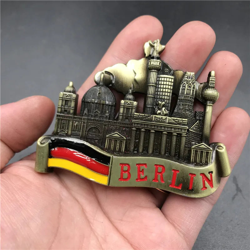 Metal National Fridge Magnet Tourism Souvenirs Paris London Brazil Berlin Bottle Opener High-end Refrigerator Sticker Home Decor Oasis Select Berlin
