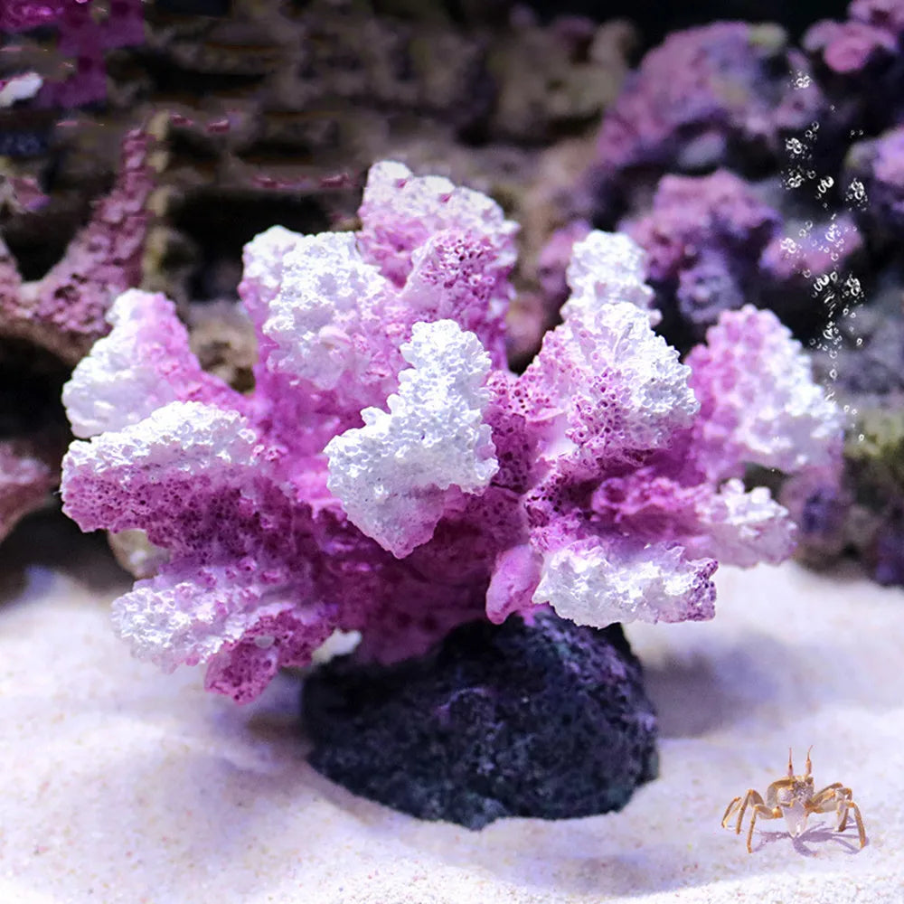 Artificial Coral Fish Tank Decoration Emulates Starfish Resin Reef Landscape Aquarium Decoration Craft Tabletop Decoration Oasis Select 9-11x8x9cm