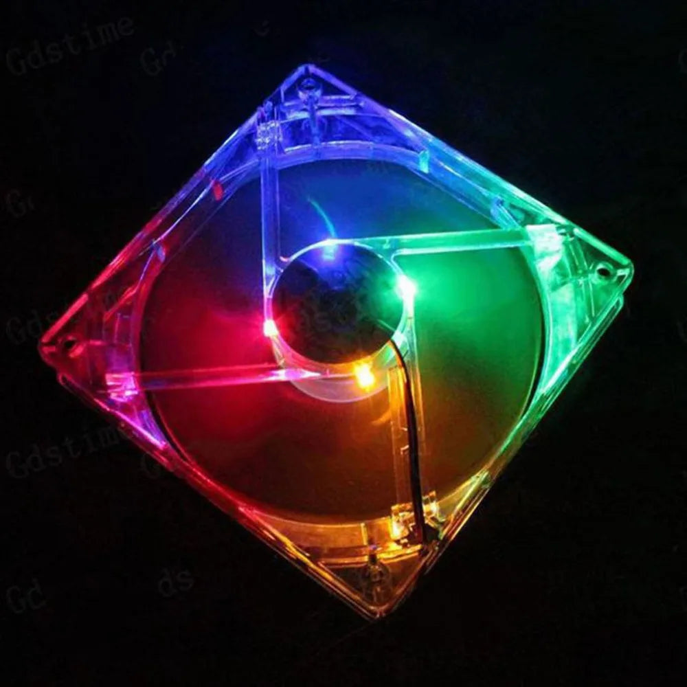 120mm PC Computer fan 4 LEDs Case colorful Cooling Fan Plastic 12CM Fan for Computer Case CPU Cooler Radiator pk arsylid cooler Oasis Select