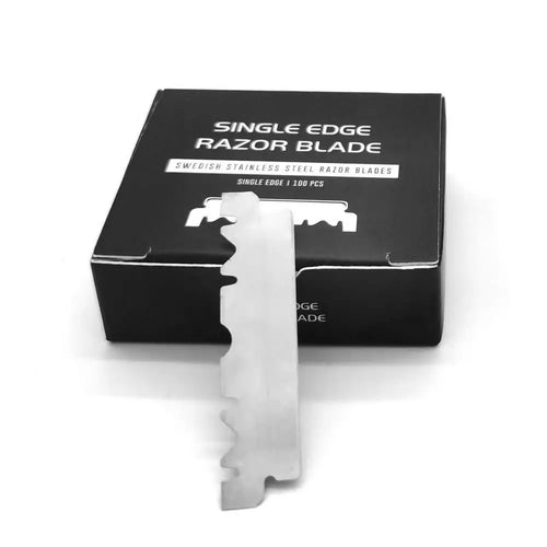 100pcs/Box Single Edge Razor Blades Men's Stainless Steel Razor Blades Sharp Blades For Facial Care Disposable Replacement Blade Oasis Select