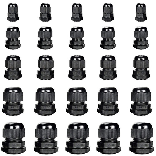 10 Pieces Nylon Cable Gland Kit, Waterproof Ip68 Cable Gland Joints Adjustable Locknut, Pg7 Pg9 Pg11 Pg13.5 Pg16 Oasis Select