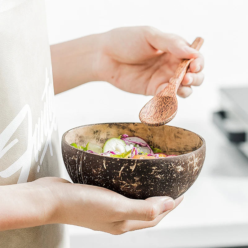 Natural Coconut Shell Bowl – Eco-Friendly Fruit & Salad Bowl Coconut Shell Bowl Oasis Select