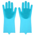 2PCS Multifunction Silicone Cleaning Gloves Magic Silicone Dish Washing Gloves for Kitchen Household Silicone Dishwashing Gloves Oasis Select Blue