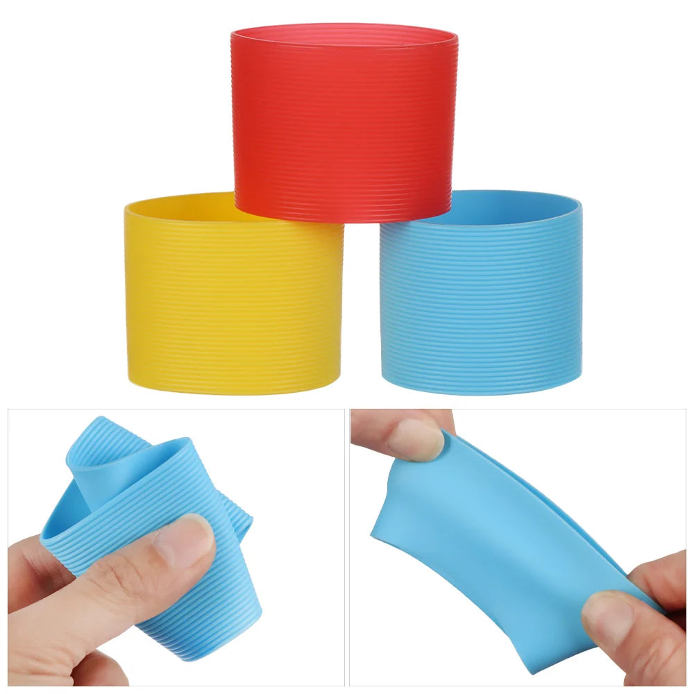 Silicone Non-slip Mug Sleeve Glass Bottle Cover Cup Sleeve Heat Insulation Bottle Sleeves For Mugs Ceramic Coffee Cups Wrap Oasis Select