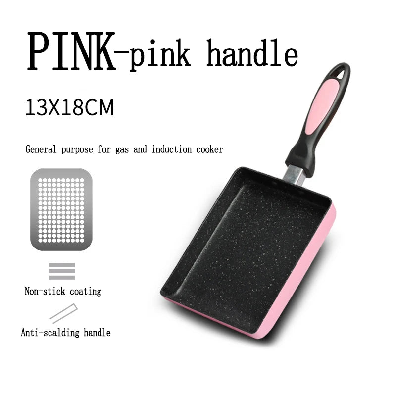 CHANSUNRUN Non-Stick Omelet Pan – Induction & Gas Griddle Non-Stick Omelet Pan Oasis Select 1pc pink 13x18cm