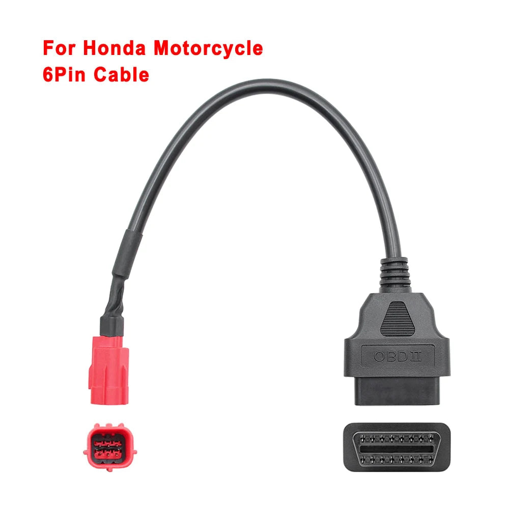 Motorcycle OBD2 Extension Cable – KTM Yamaha Honda Suzuki Ducati OBD2 Diagnostic Cable Oasis Select For Honda 6pin