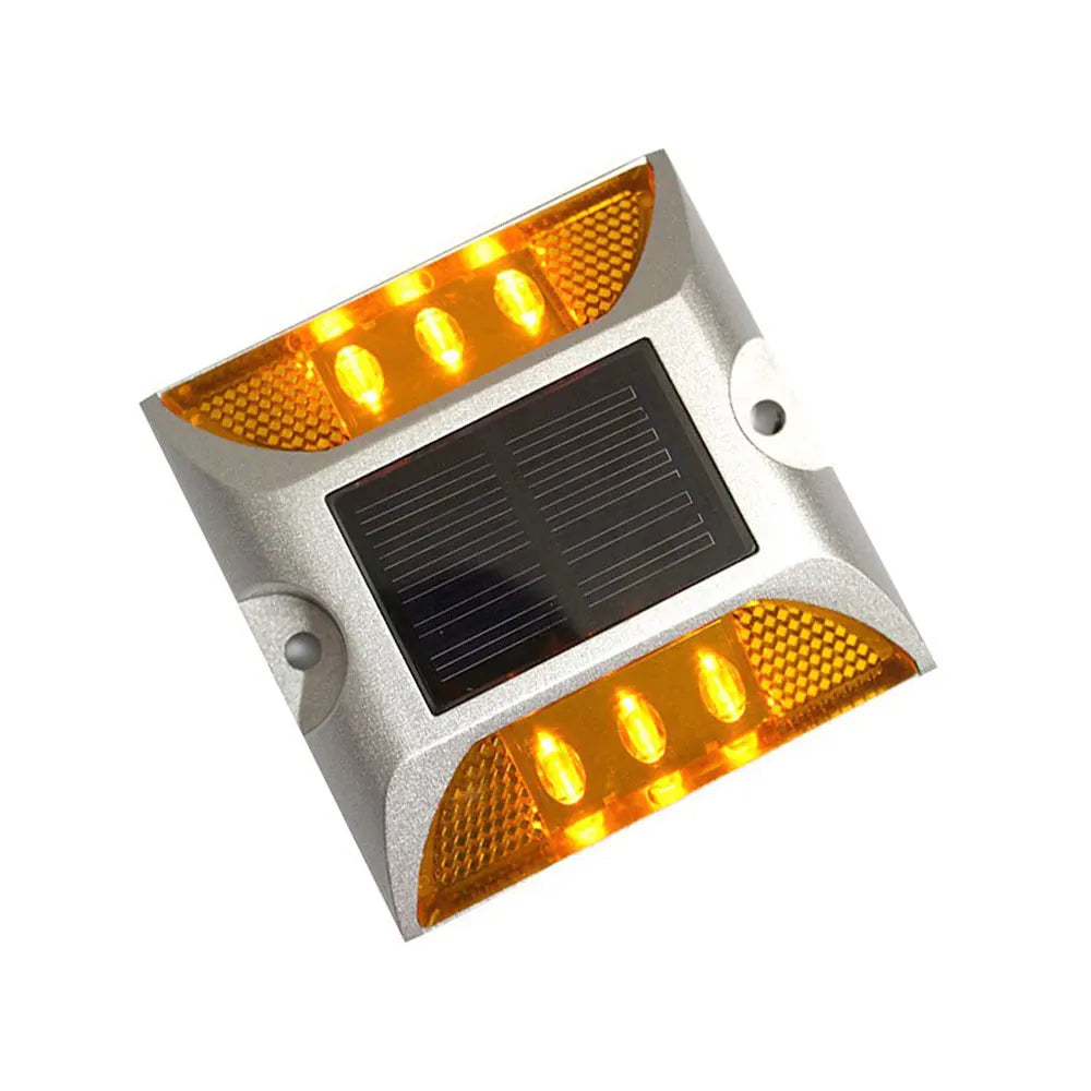 Solar LED Road Stud Light | IP68 Aluminum Reflective Warning Light