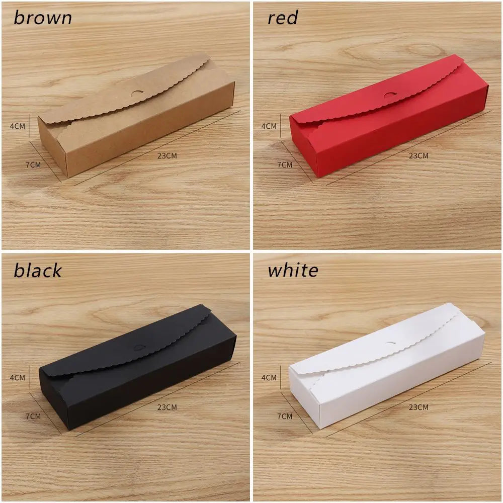 Kraft Paper Gift Boxes Lace Edge – 10 Pack Bakery Packaging