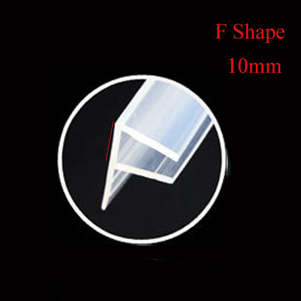 Transparent Seal Strip Bath Shower Screen Door 4 to 12mm Seal Gap Window Door Weatherstrip Sealing Strips Household Accessories Oasis Select 1M F Shape 10mm