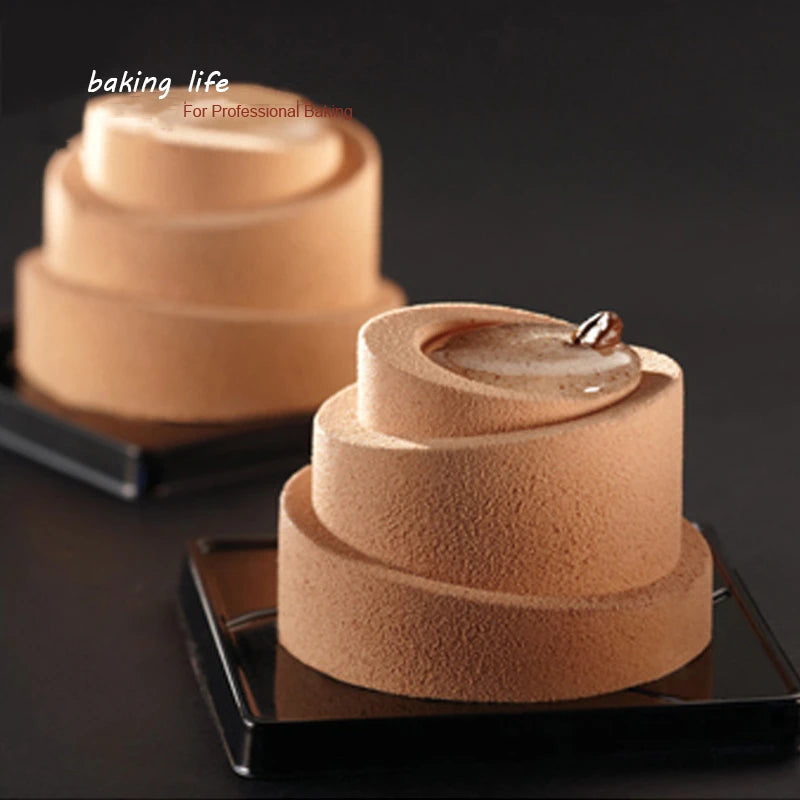 6 Cavity Cake Decorating Mold 3D Silicone Molds Baking Tools for Heart Round Cakes Chocolate Brownie Mousse Make Dessert Pan Oasis Select