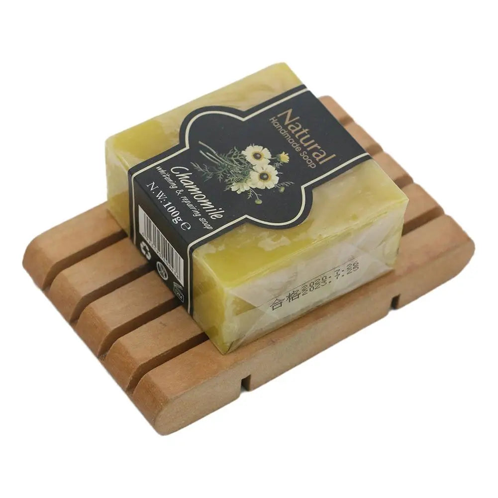 Natural Handmade Soap Bamboo Charcoal Oil Control Facial Cleaning Soap Chamomile Volcanic mud Hydrating Exfoliating Bath Soap Oasis Select