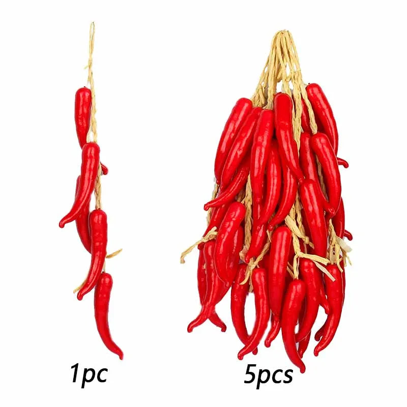 Artificial Simulation Food Vegetables Fake Chili Pepper Fruits Grapes