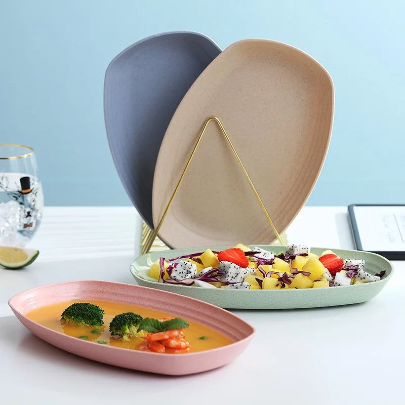 12inch Food Storage Tray Western Pizza Breakfast Fruit Dish Ins Popular Tableware Snack Plate Fruit Bowl Dish Plate Tableware Oasis Select