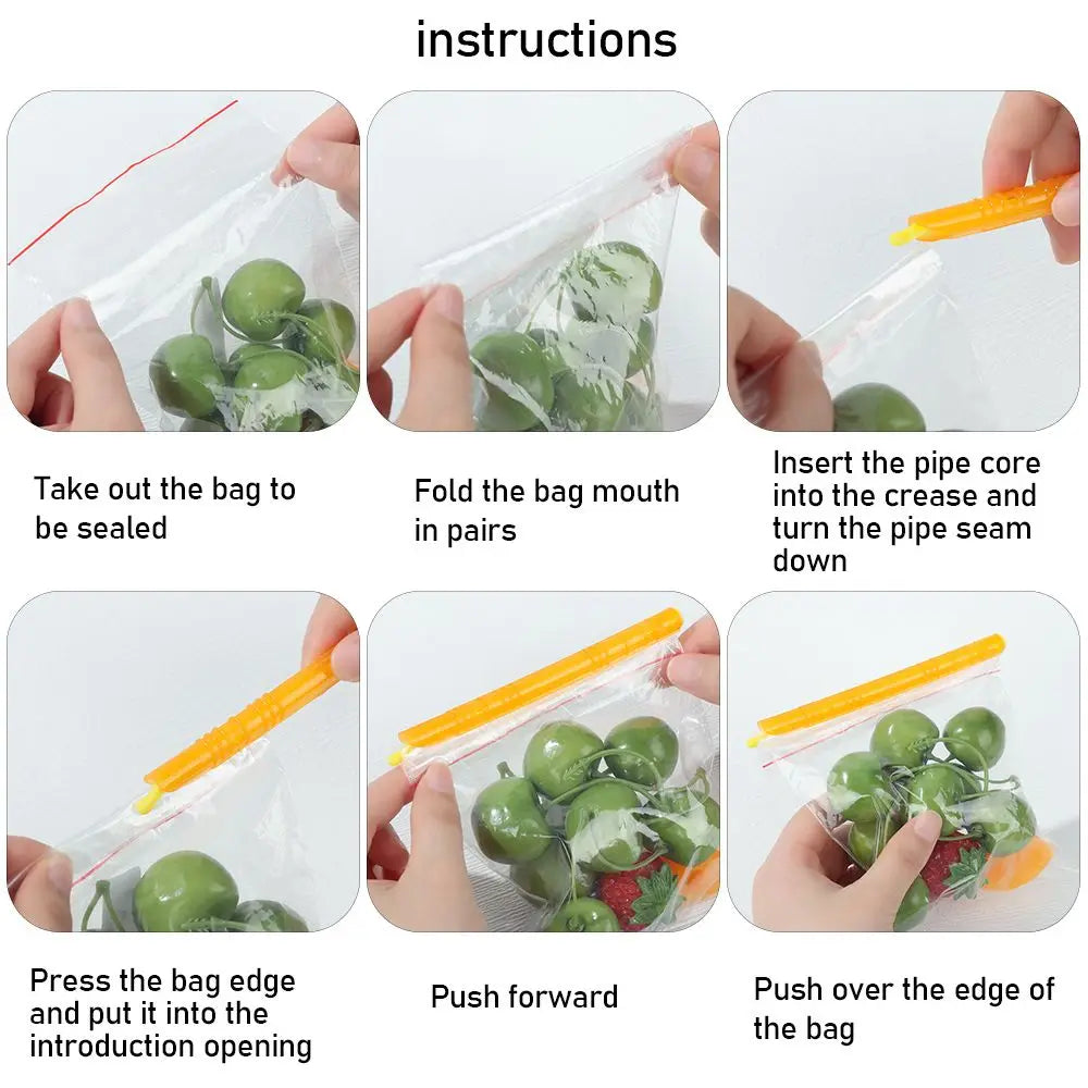 5PCS Household Home Plastic Sealing Clip Magic Sealer Stick Fresh Lock Refrigeration Tool Oasis Select