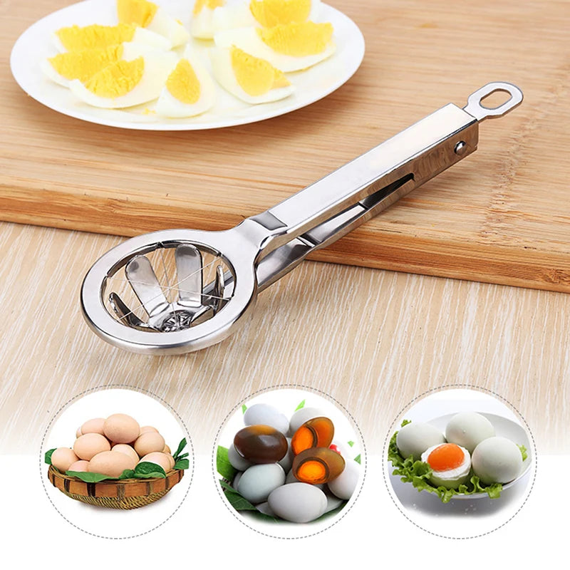 Multifunction Stainless Steel Egg Slicer Eggs Cutting Egg Wedges Fruits Slicing Strawberry Cheese Kitchen Tool Oasis Select