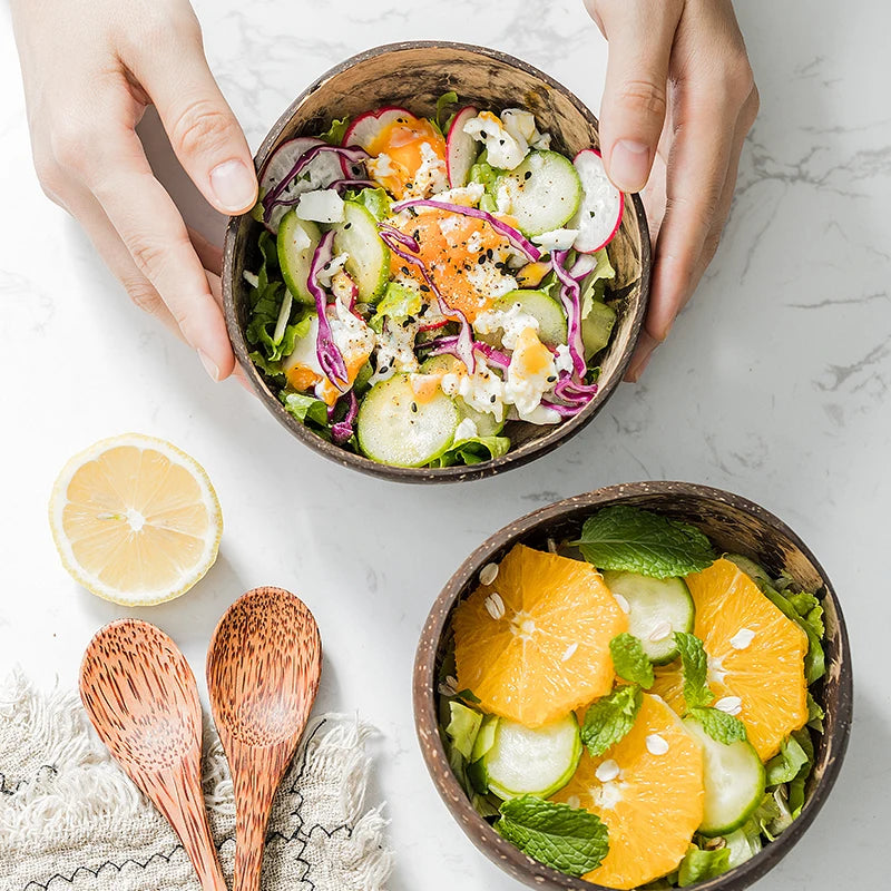 Natural Coconut Shell Bowl – Eco-Friendly Fruit & Salad Bowl Coconut Shell Bowl Oasis Select