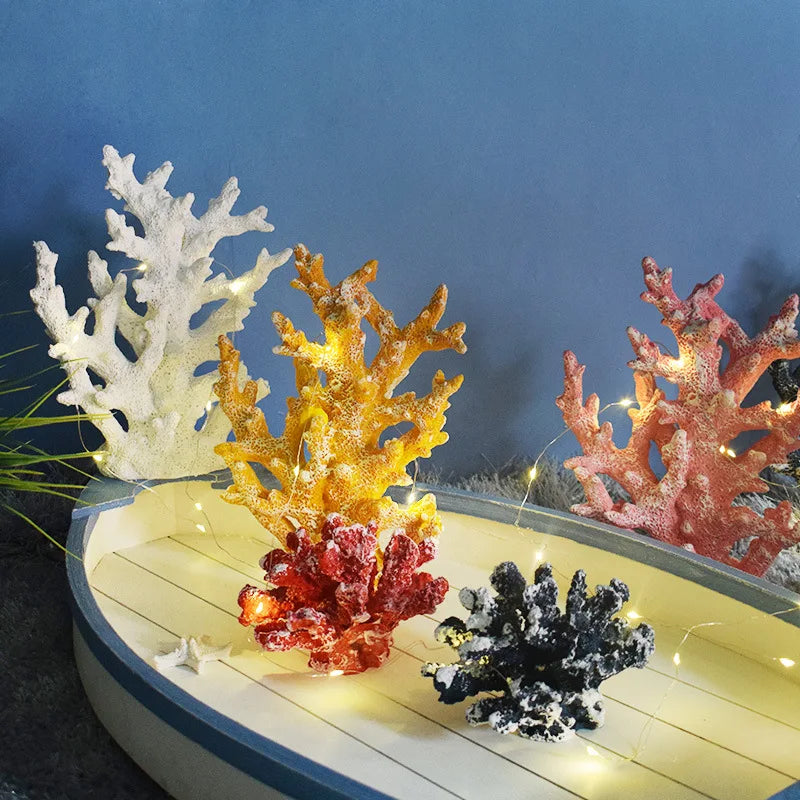Mediterranean style resin false coral tree ornaments aquarium landscaping ocean style theme ornaments home decor Oasis Select