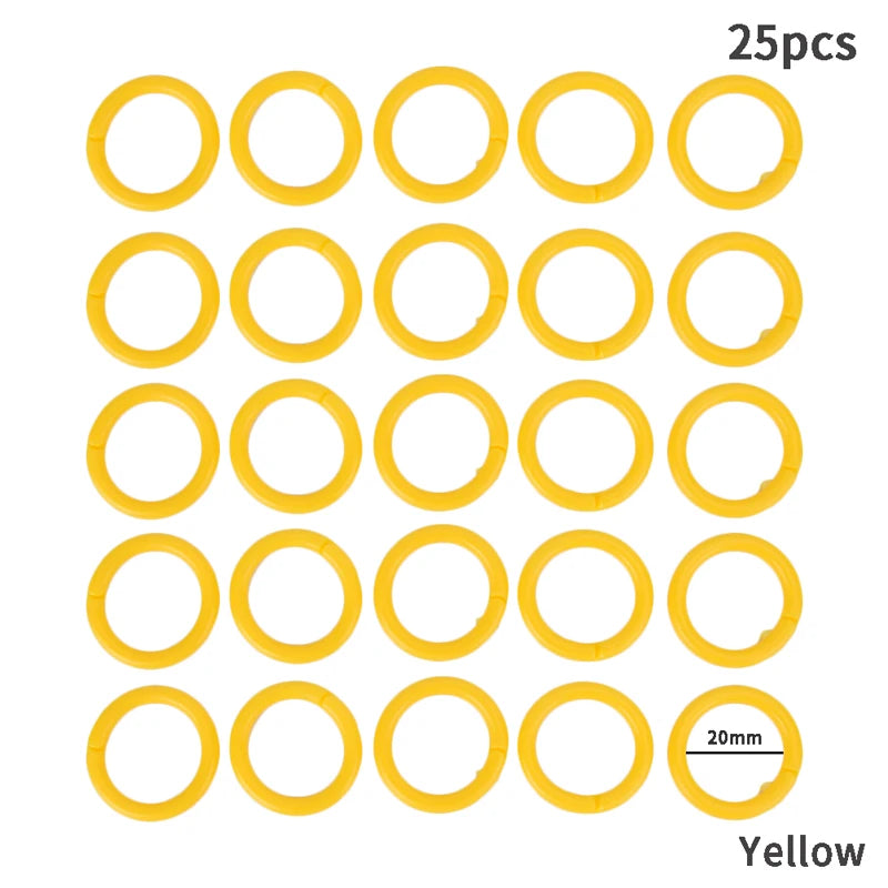 25-Pack Plastic Ring Binders 15–28mm | DIY Albums & Loose-Leaf