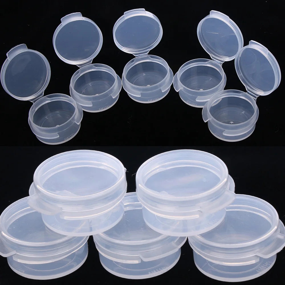 5pc 5g Make Up Jars For Small Business Mini Sample Bottle Sealing Pot Face Cream Container Plastic Transparent Case Portable Box Oasis Select