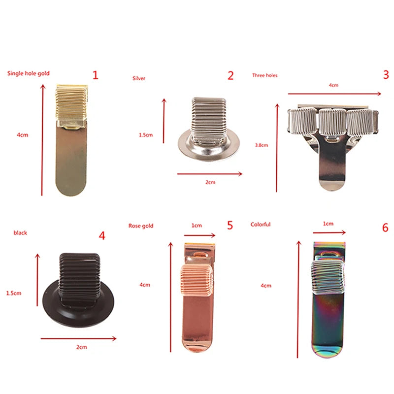 Metal Spring Pen Holder Pocket Clip – 1/2/3 Holes