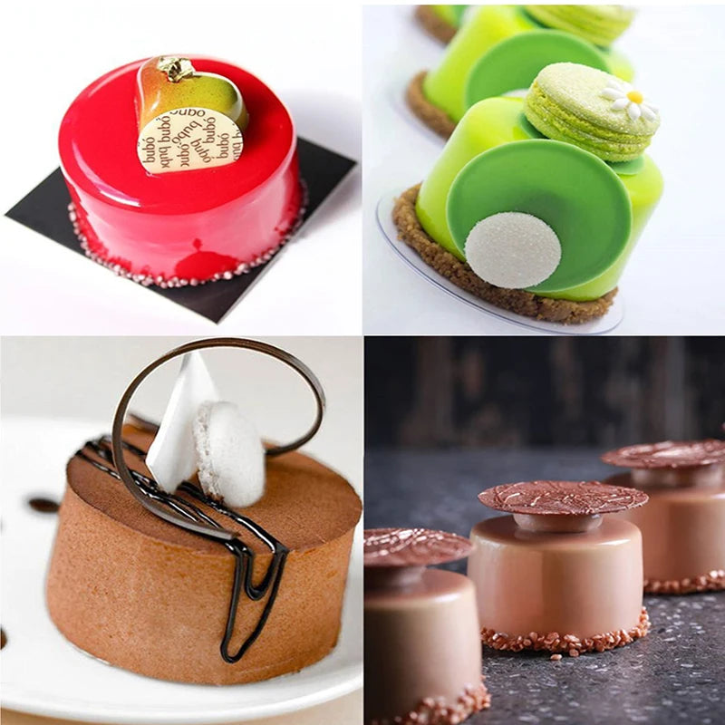 8 Holes Small Round 3D Shape Non-Stick Silicone Cake Mold for Baking DIY Jelly Muffin Mousse Ice-creams Chocolate Tool Oasis Select
