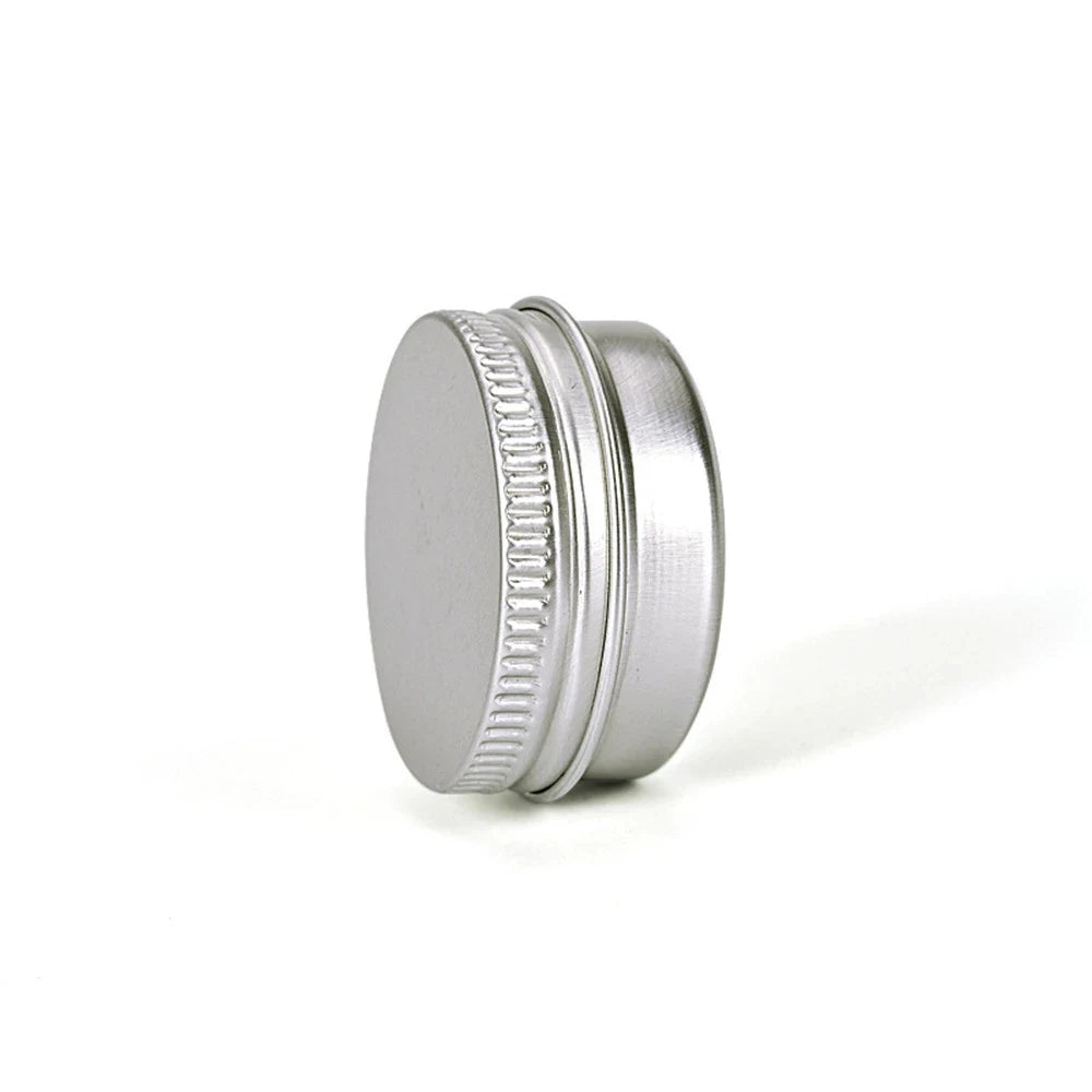 5ml-250ml Cosmetic Aluminum Cans Aluminum Boxes Silver Aluminum Tins Cans Screw Top Round Candle Spice Tins Cans Lid Containers Oasis Select