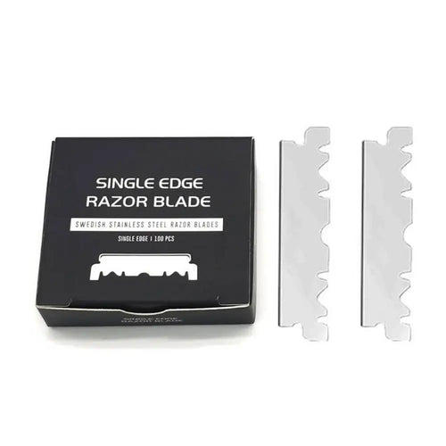 100pcs/Box Single Edge Razor Blades Men's Stainless Steel Razor Blades Sharp Blades For Facial Care Disposable Replacement Blade Oasis Select belgium