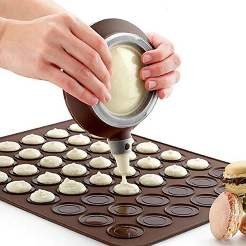 48-Cavity Silicone Macaron Baking Mat – Non-Stick DIY Mold Silicone Baking Mat Oasis Select