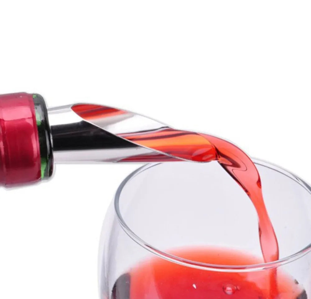4Pcs 2 In 1 Splendid Wine Stopper Red Wine Pouring Tool Stainless Steel Wine Bottle Stoppers Funnel Pourer Wine Bottle Pourer Oasis Select