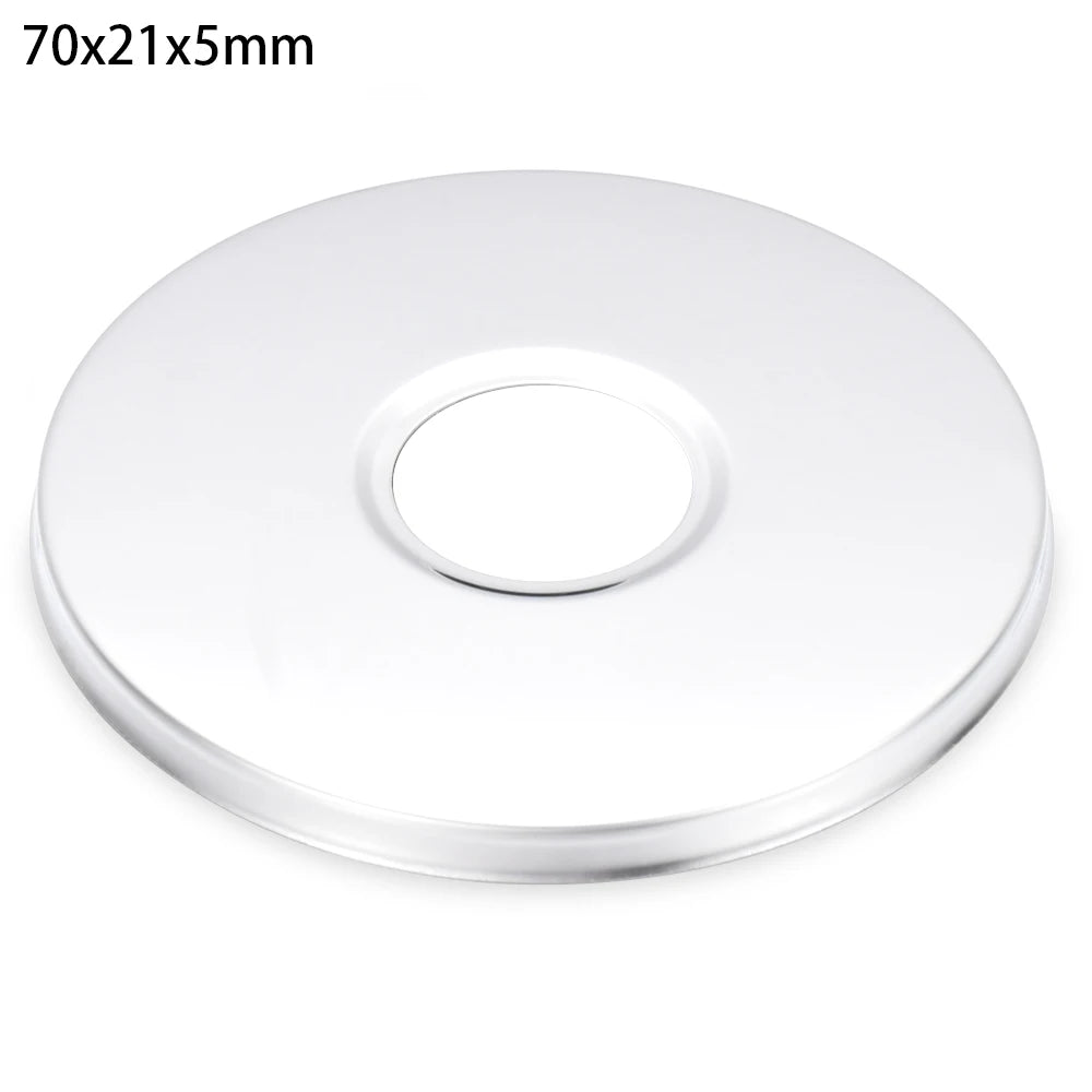 1PC Self-Adhesive Stainless Steel Faucet Decorative Cover Shower Chrome Finish Water Pipe Wall Covers Bathroom Accessories Oasis Select 70x21x5mm